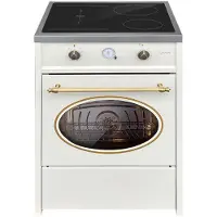 Gurari Fornuis - - GCH E 612 Cr r - Retro Inductie 60 cm - Retro Range Coocker 60 L - Crème - 4 kookzones met booster (2 kookzones + 1 flexzone)