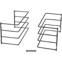 Sotech Bakplaathouder voor 4 bakplaten (364 x 140 x 182 mm, zwart chroom, voor 600 mm kastbreedte) Roosterhouder - Eenvoudig organiseren