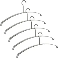 Sotech 5s Kleerhanger echt geborsteld roestvrij staal 455 x 20 x 185 mm Kleerhanger Hanger voor wandkapstok