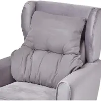 Homescapes Grijs rugkussen – rugsteunkussen 68 x 58 cm met katoenen hoes