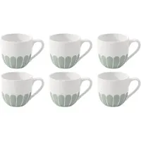 Villeroy & Boch Espressokop Fleur Vert 70ml (6 delig)