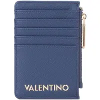 Valentino kaarthoes Fae Re Zip Around Card Case Blu donkerblauw