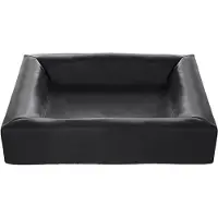 Bia bed kunstleer hoes hondenmand zwart -6 100x80x15 cm