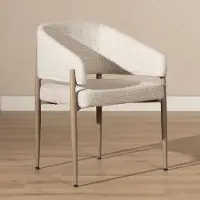Bronx Eetkamerstoel Armin gemêleerde stof beige
