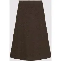 REPEAT cashmere A-lijn gebreide rok van italiaanse lamswol - Maat 40 - Brown - Dames -