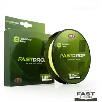 DLT FastDrop 8-Braid - Sinking - 200m - 0.14mm - Yellow - 10kg - Gevlochten Vislijn