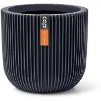 Capi Europe - Bloempot bol Groove Colours - 17x15 - Grafietgrijs - Opening Ø - Bloempot voor binnen - 5 jaar garantie - BGVGY133