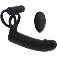 Evolved Gender X dildo met penisring - Zwart