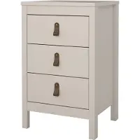 Ebuy24 Madrid nachtkastje 3 lades cashmere.