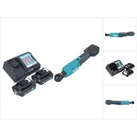Makita WR 100 DWA accuschroevendraaier met ratel 12 V 47,5 Nm 1/4" 3/8" + 2x accu 2.0 Ah + lader