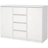 Ebuy24 Naia dressoir 2 deuren 4 lades wit.