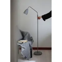 Markslöjd LED-vloerlamp Patro, dimbaar, alu / grijs / zink, Woon-/ Eetkamer, metaal, Modern, LED vloerlamp