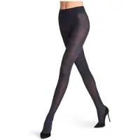 Falke Dovetail eenkleurig materiaal half ondoorzichtig 50 DEN panty dames blauw - maat M-L