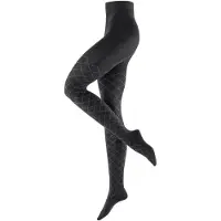 Burlington Argyle Affair gedessineerd katoen panty dames grijs - maat 42-44