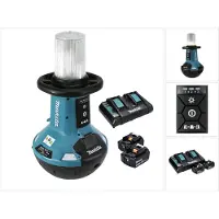 Makita DML 810 PF oplaadbare LED schijnwerper 18 / 36 V ( 2 x 18 V ) 5500 lm IP54 + 2x oplaadbare batterij 3.0 Ah + dubbele lader