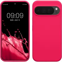 Kwmobile telefoonhoesje geschikt voor Google Pixel 10 Pro XL - Hoesje met siliconen coating - Smartphone case in neon roze