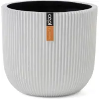 Capi Europe - Bloempot bol Groove Colours - 9x8 - Wit - Opening Ø - Bloempot voor binnen - 5 jaar garantie - BGVWE139