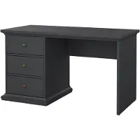 Home affaire Venedig bureau 3 lades mat grijs.