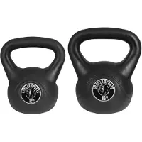 Gorilla Sports Voordeelset Kettlebells 12 en 16 kg zwart kunststof