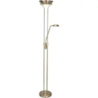 Searchlight LED-uplighter vloerlamp Mother & Child, dimbaar, brons / oud-messing, Woon-/ Eetkamer, metaal, Modern, LED vloerlamp