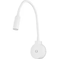 Faro LED-wandlamp Pixie, wit / opaal, Slaapkamer, metaal, Modern, LED wandlamp