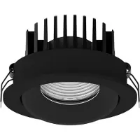 Lyora Zwarte inbouwspot Blade Ø 9cm richtbaar