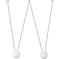 Faro 28375-2L, wit, glas, metaal, IP20, klasse I, 2 lampen, fitting E27