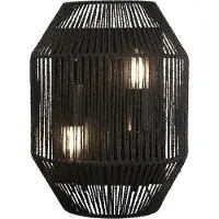 Searchlight Wandlamp Wicker, dimbaar, zwart, Modern, wandlamp