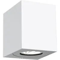 Nordlux LED-wandlamp buiten Canto Kubi 2, wit / opaal, Aluminium, Modern, LED wandlamp buiten