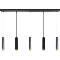 Eth 5-lichts eettafel hanglamp Miller