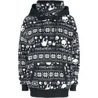 EMP kersttrui - Black Hoodie in Norwegian Style - S tot XXL - voor Vrouwen - zwart | Maat XL