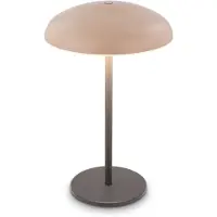 Briloner LED tafellamp op accu Brilo unplugged Caxa, beige/antraciet dimbaar, zwart, metaal