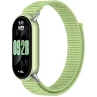 Strap-it Modern nylon bandje met klittenband - geschikt voor Xiaomi Smart Band 8 / Smart Band 9 / Smart Band 10 (veld groen)