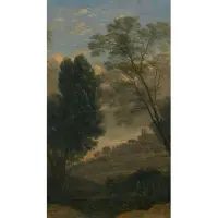 Overig Fotobehang Italiaans Landschap - Groen - Blauw - 2,80m X 159cm