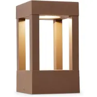Faro Agra - tuinpaal - 10,8 x 10,8 x 20 cm - 9W LED incl. - IP55 - roestbruin