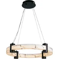Searchlight Hanglamp Moonbeam, dimbaar, zwart, Woon-/ Eetkamer, metaal