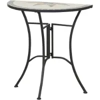 Gardamo Stella tuintafel 35,5x70x71 cm Keramiek Staal/Zwart