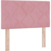 vidaXL LED Hoofdbord Roze 80 cm Fluweel