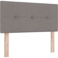 vidaXL LED Hoofdbord Taupe Stof
