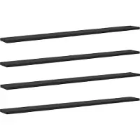 vidaXL Boekenplank Bord 3-laags 4 st 100 x 10 x 1,5 cm Bewerkt hout