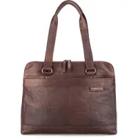 Spikes & Sparrow Leren Laptoptas met tabletvak - 15 inch - Eden - Donkerbruin