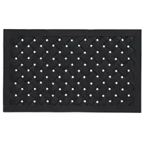 Esschert Design Rubber Mat Gevlochten Zwart 45,5 X 76 X 1 Cm