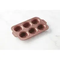 Point-Virgule vorm voor 6 muffins uit platinum silicone Vintage Maroon 37x23x4cm