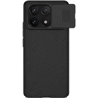 NILLKIN CamShield Hoesje voor de Xiaomi Poco X6 Pro - Back Cover met Camera Slider - Extra Camera Bescherming - Zwart