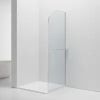 SaniGoods Arcana inloopdouche met handdoekhouder chroom 100x200cm