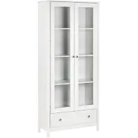 Beliani NORNALUP - Vitrinekast - Wit - Glas