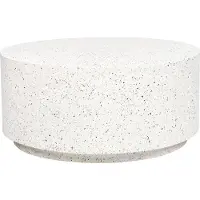 Beliani TREZZO - Salontafel - Wit/Terrazzo effect - Lichtbeton
