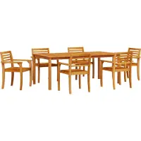 vidaXL Tuin Eettafel Set 9 st Bruin Massief Acacia Hout