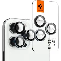 Spigen Optik Pro EZ Fit Lens Protector - Cameralens bescherming (2-pack) voor de Apple iPhone 16 Pro (Max) / 15 Pro (Max) - Zero One