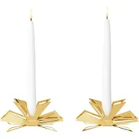 Georg Jensen 2025 Kandelaar Pak Van 2 18k Verguld - Adventskaarsen & Kandelaars Zinklegering Gold - 10020788